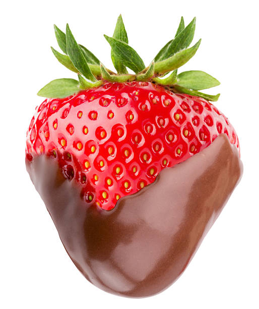 istock strawberry in chocolate isolated on the white background 537715484