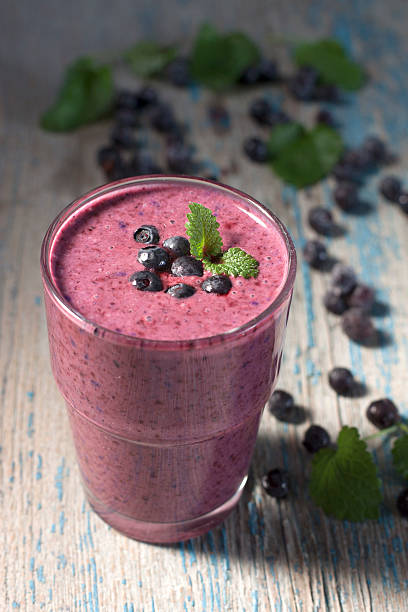 istock Cocktail of fresh blueberries with yogurt. 537716081