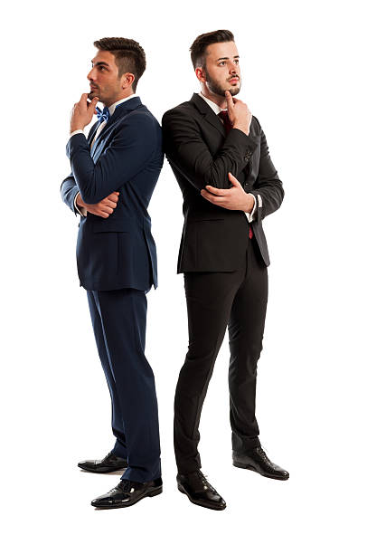 istock Business people standing back to back and thinking 537717113