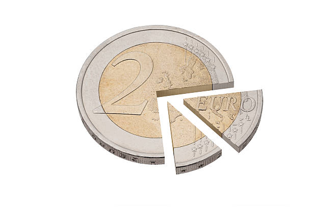 евро монеты 3d круговая диаграмма - запасы и разделяет стоковые фото и изображения