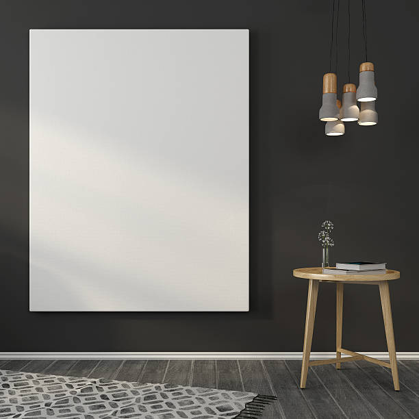 istock Mock up in the interior with a wooden table 537718568