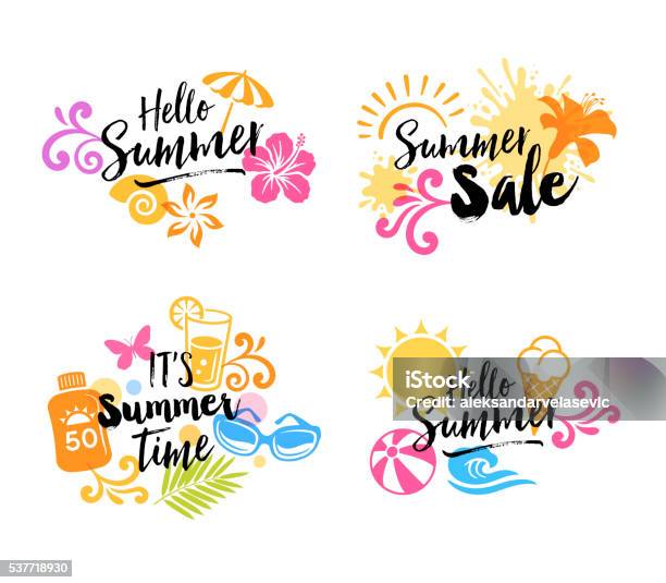 Summer Graphics Icons Stock Illustration - Download Image Now - Summer, Icon Symbol, Fun