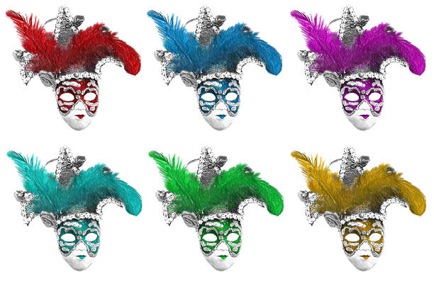 White venetian carnival mask...