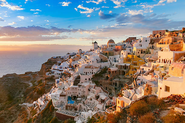 istock Oia or Ia at sunset, Santorini, Greece 537720426
