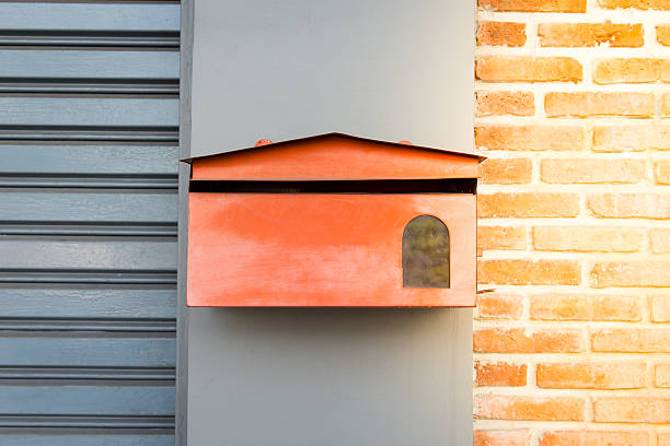 istock Post with brick and steel for background 537720504
