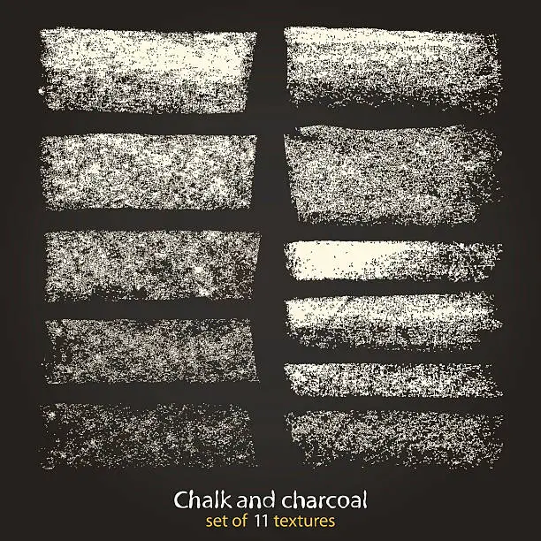 Vector illustration of Chalk and charcoal