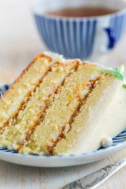 istock Piece of lemon-ginger cake for tea. 537721300