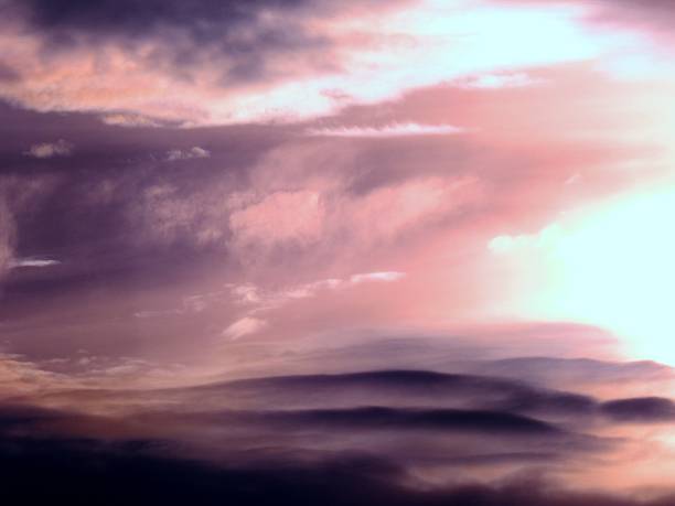 istock Purple sky and clouds during sunrise 537726618