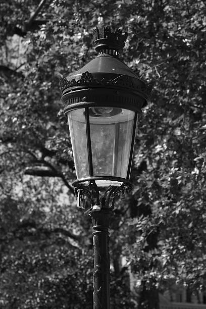 istock Street lamp black and white 537728248