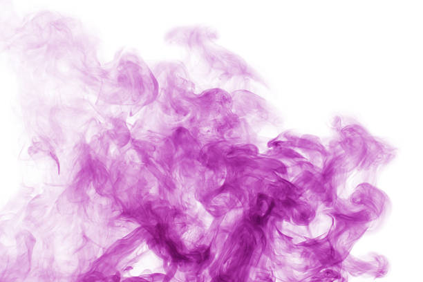 istock purple smoke on the white background 537728570