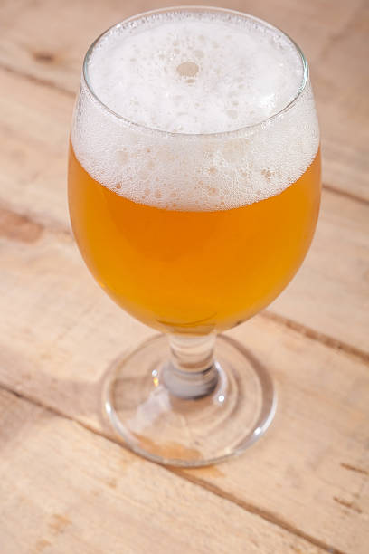 istock Beer glass on wood 537728660