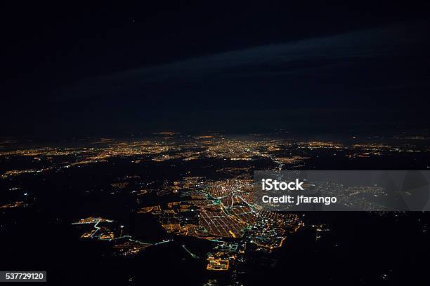 Campinas Sp Brazil Aerial Overview At Night Stock Photo - Download Image Now - Campinas, Night, Aerial View
