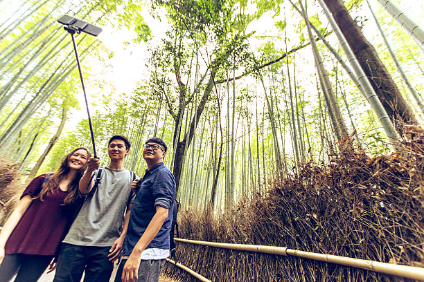 istock Selfie time in Bamboo Forest, Arashiyama, Kyoto, Japan 537729646