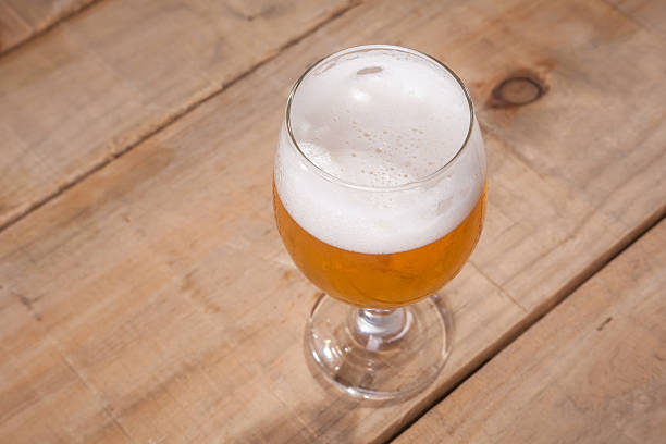 istock Beer glass on wood 537729846