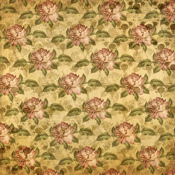 istock Grunge vintage background with flowers for design 537739461