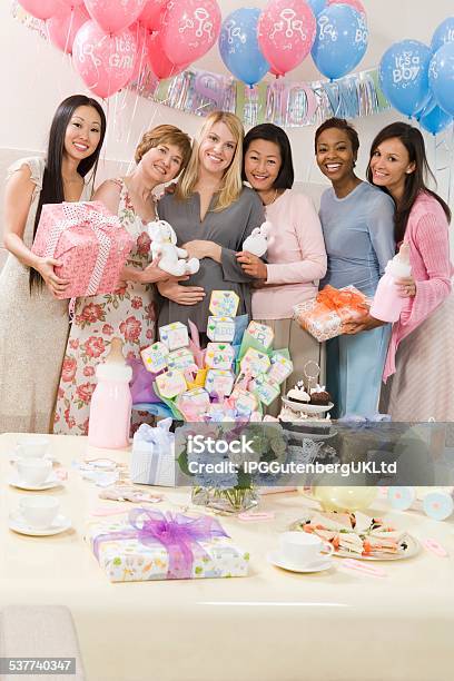 Friends At Baby Shower Stock Photo - Download Image Now - 2015, Adult, Celebration