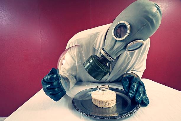 istock Man in front of a plate with cheese under cover 537740787