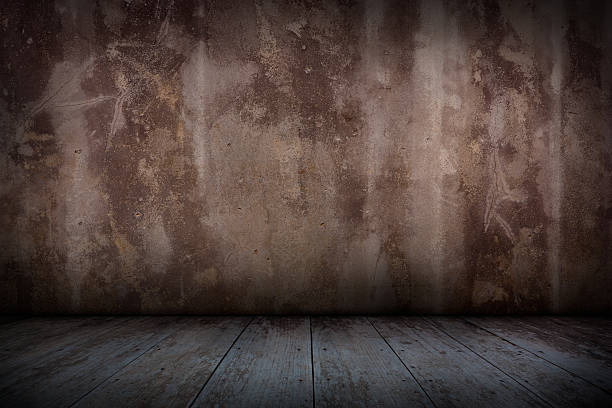 istock Old concrete wall and wooden floor. 537741837