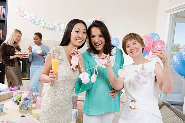 istock Friends at baby shower 537742983