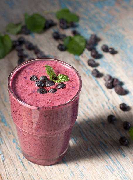 istock Cocktail of fresh blueberries with yogurt. 537743119