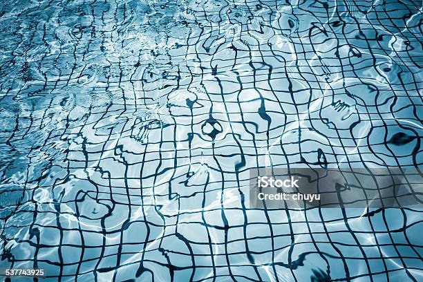 Water Surface Of The Pool Background Stock Photo - Download Image Now - Backgrounds, Blue, Clean