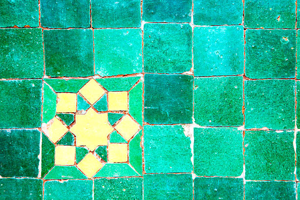 abstract morocco in africa  tile the colorated pavement   background texture