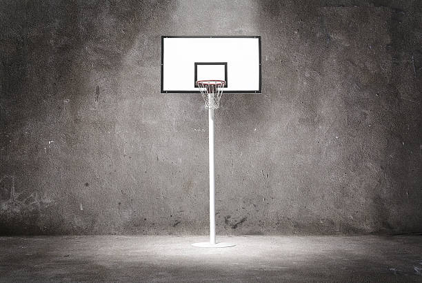 canestro da pallacanestro su un muro texture - basketball slam dunk basketball hoop sport foto e immagini stock