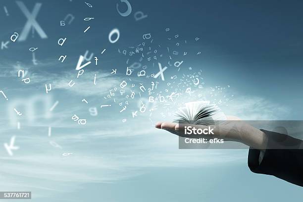 Magic Book On Hand Stock Photo - Download Image Now - Single Word, Book, Dictionary