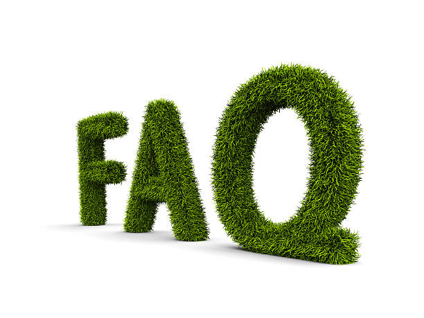 Frequently Asked Question covered grass stock photo