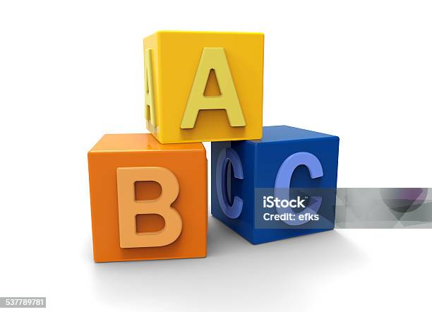 3d Alphabet Blocks Stock Photo - Download Image Now - Alphabetical Order, Alphabet, Toy Block