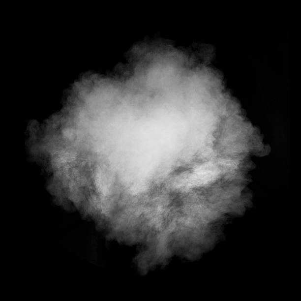 humo blanco aislado en negro - speed snow textured textured effect fotografías e imágenes de stock