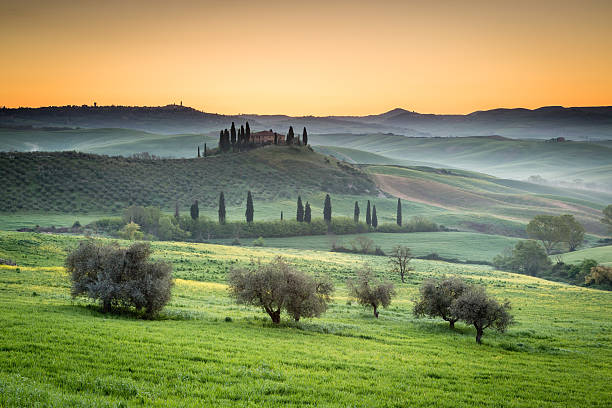 istock Sunrise on countryside, Tuscany, Italy 537806726