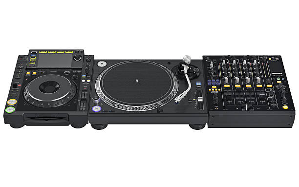 istock Set dj digital table mixer, music instrument 537810286