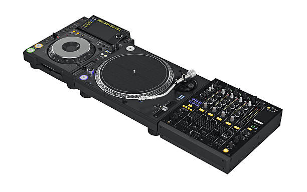 istock Set mixer dj music equipment 537810366
