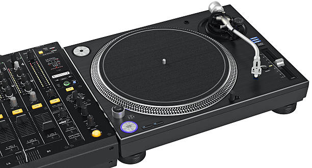 istock Dj mixer music equipment, close view 537811334