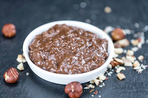 istock Slate slab with a portion of Chocolate Cream 537812858