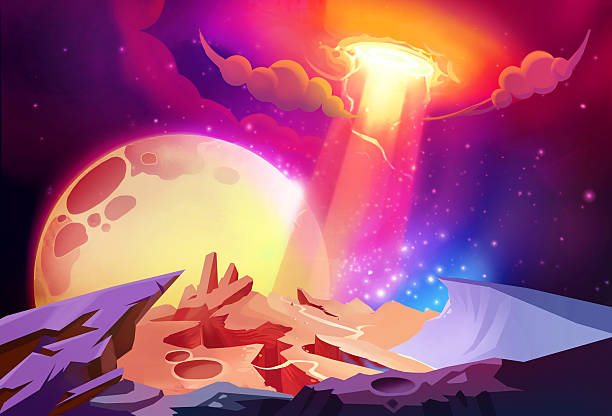 istock Illustration: The Magnificent Cosmos Wonders on a Alien Planet. 537813772