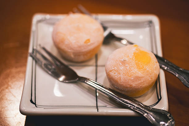 istock Japanese dessert. Mango mochi ice cream. 537814468