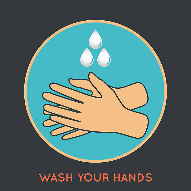wash your hands symbol vector art illustration