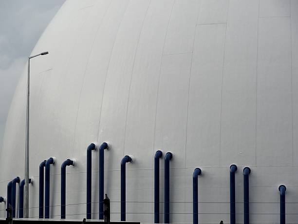 istock Cement silo piping on Auckland wharves, New Zealand 537817708