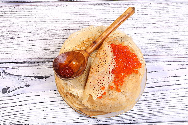istock Shrove Tuesday pancakes with red caviar 537818087