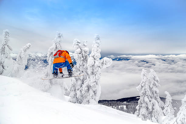 istock Snowboarder in Action and Jumping 537819223