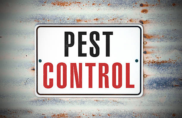 exterminator A sign that says "Pest Control." rat exterminator stock pictures, royalty-free photos & images