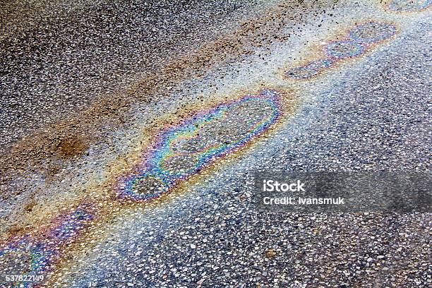 Petrol Spill Stock Photo - Download Image Now - 2015, Accidents and Disasters, Asphalt