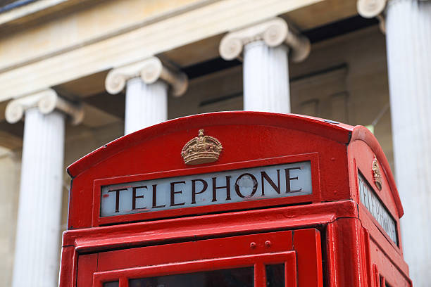 Red telephone booth in London