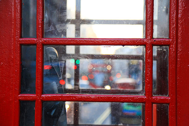 istock Red telephone booth in London 537825016