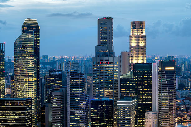 istock Panoramic View of Singapore at Dusk 537825798