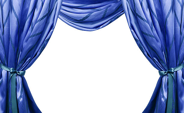 istock beautiful blue curtains isolated on white background 537827450