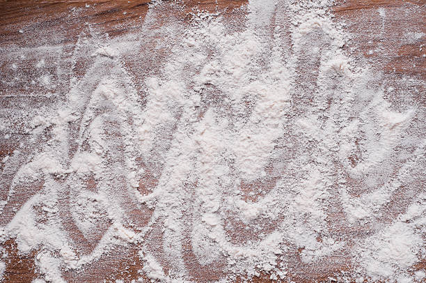 istock flour on brown wooden table 537828302