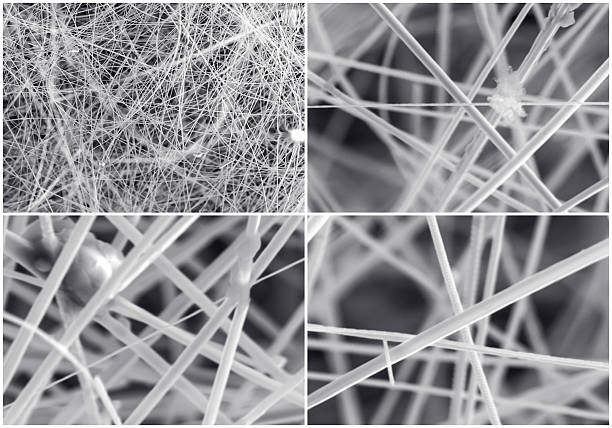 collage de científicos. cristal fotografías hechas con microscopio de electrones - crystallography fotografías e imágenes de stock